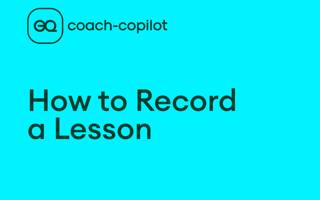Instructions for Coaches and Riders